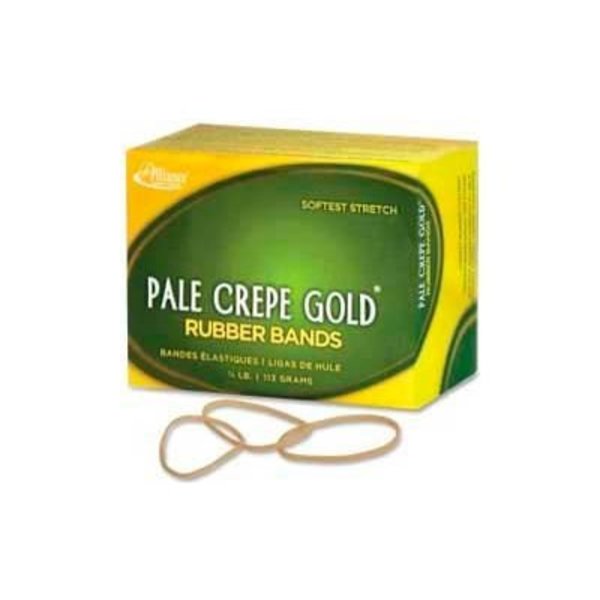 Alliance Rubber Alliance® Pale Crepe Gold® Rubber Bands, Size # 16, 2-1/2"x 1/16", Natural, 1/4 lb. Box 20169